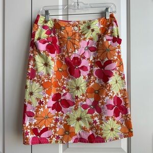 Talbots Mod Floral Tencel Blend Skirt - Size 8